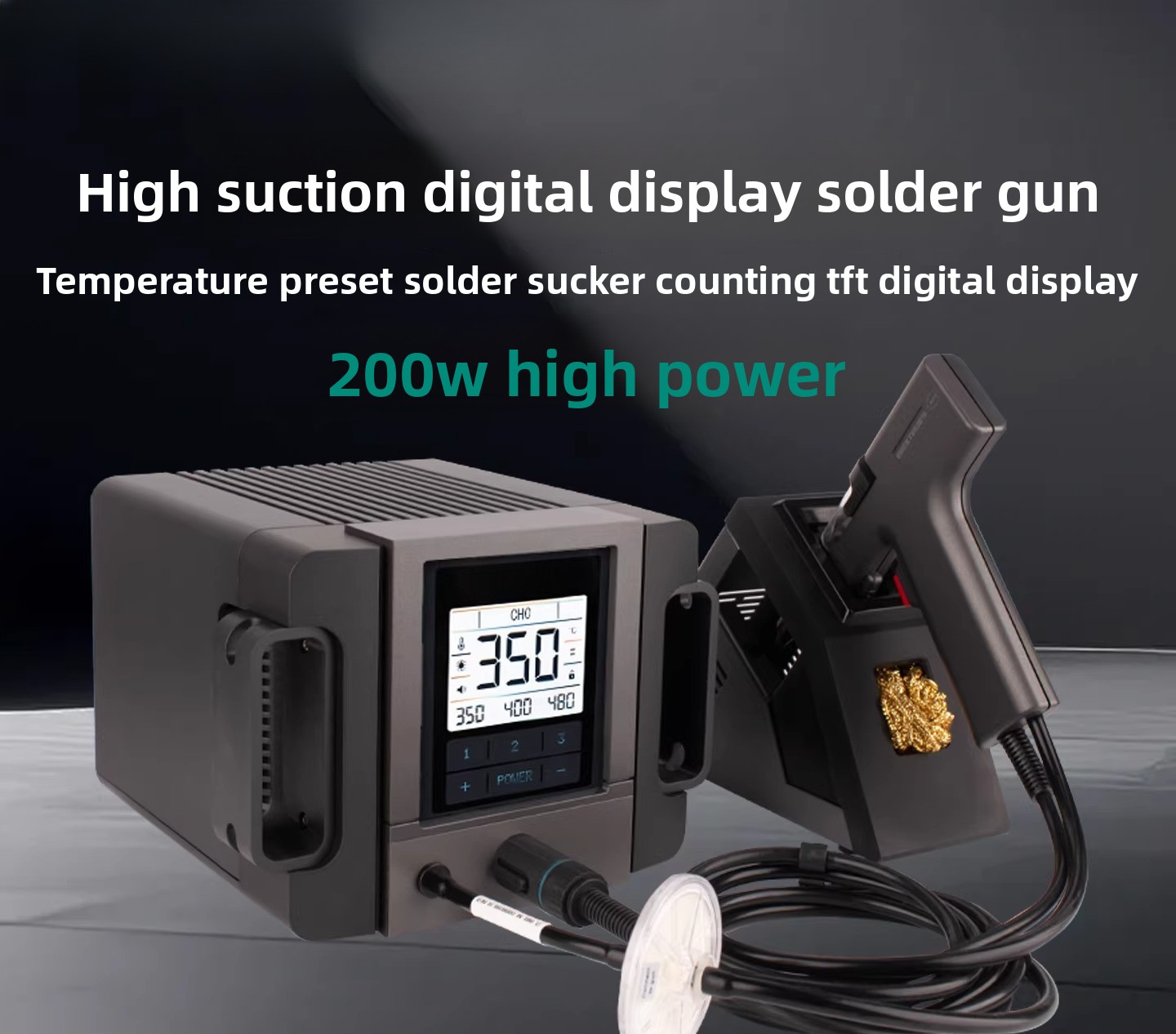 Desoldering Pump Electric Vacuum Station - Pompe à dessouder électrique 200W haute